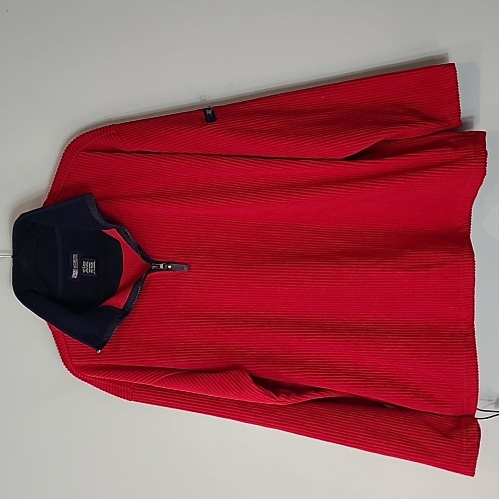 Y2K Vintage Faded Glory Wide Wale Fleece Size Medium Red 90s Corduroy Outdoor
